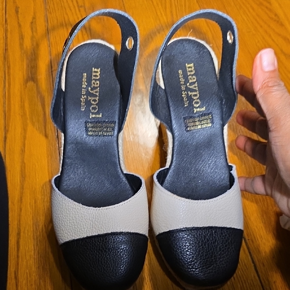 Maypol Black and Cream Espadrilles